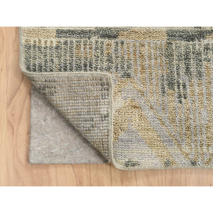 Modern and Contemporary Wool Hand Knotted Rug Black No Border 9.9X13.10 -O063921