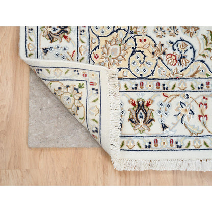 Fine Oriental Wool Hand Knotted Rug Ivory Ivory 4.2X10.1 -O063964