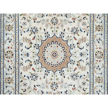 Fine Oriental Wool Hand Knotted Rug Ivory Ivory 2.8X13.3 -O063975