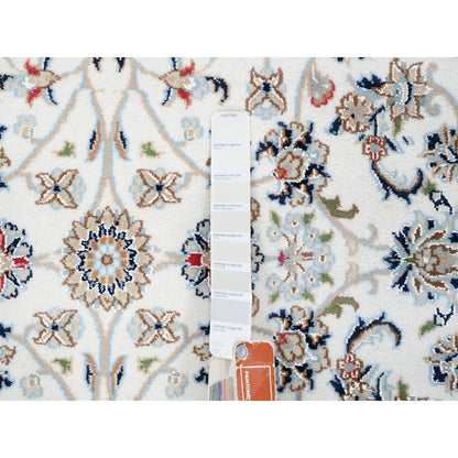 Fine Oriental Wool Hand Knotted Rug Ivory Ivory 4.10X6.8 -O064030
