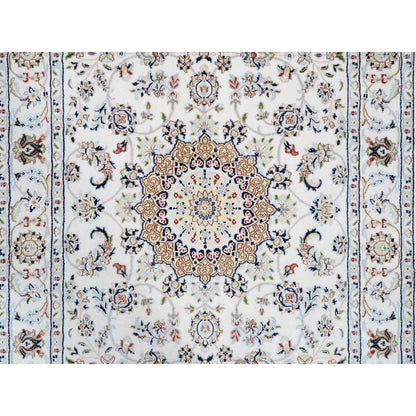 Fine Oriental Wool Hand Knotted Rug Ivory Ivory 4.0X14.7 -O064038