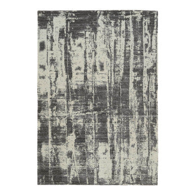 Modern and Contemporary Wool & Silk Hand Loomed Rug Black No Border 5.10X9.0 -O064047