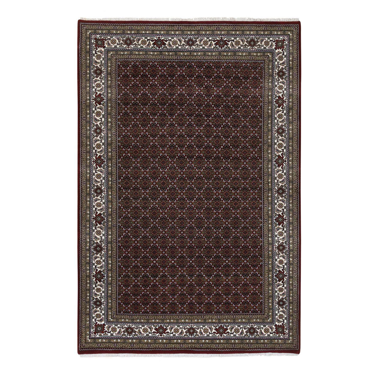 Red 5'9" x 8'9" Fine Oriental Hand knotted Wool Rug -O064088