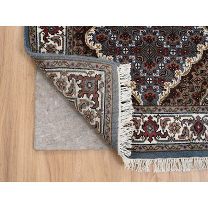 Fine Oriental Wool Hand Knotted Rug Grey Ivory 2.5X23.0 -O064091