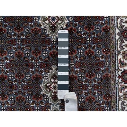 Fine Oriental Wool Hand Knotted Rug Grey Ivory 2.5X23.0 -O064091