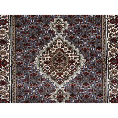 Fine Oriental Wool Hand Knotted Rug Grey Ivory 2.5X23.0 -O064091