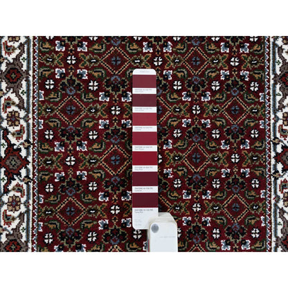 Fine Oriental Wool Hand Knotted Rug Red Ivory 2.1X13.10 -O064110