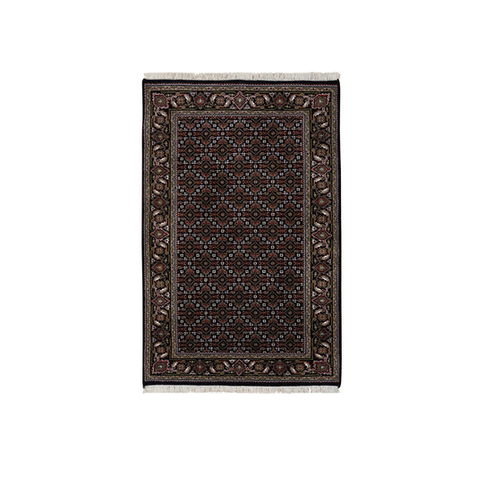 Fine Oriental Wool Hand Knotted Rug Black Black 3.0X5.2 -O064117