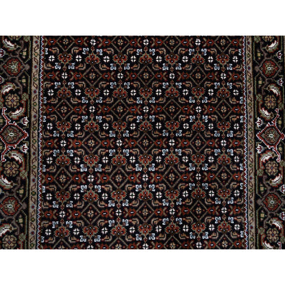 Fine Oriental Wool Hand Knotted Rug Black Black 3.0X5.2 -O064117