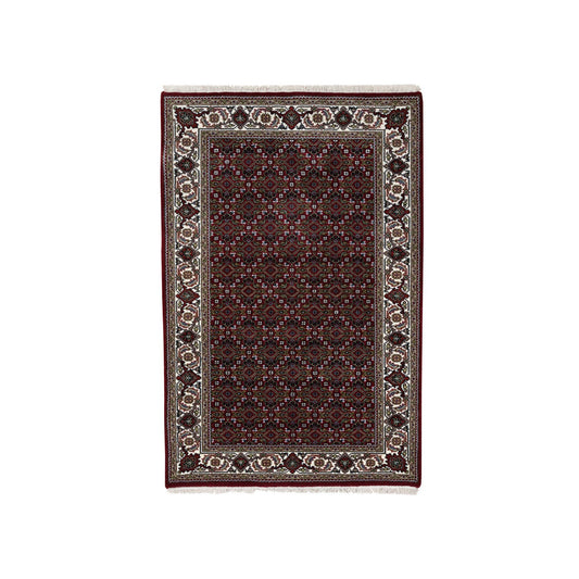 Fine Oriental Wool Hand Knotted Rug Red Ivory 3.0X5.2 -O064120