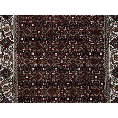 Fine Oriental Wool Hand Knotted Rug Red Ivory 3.0X5.2 -O064120