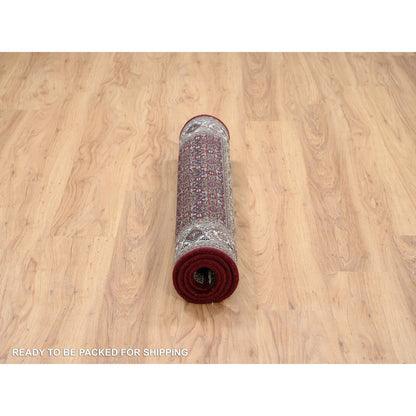 Fine Oriental Wool Hand Knotted Rug Red Ivory 3.0X5.2 -O064120