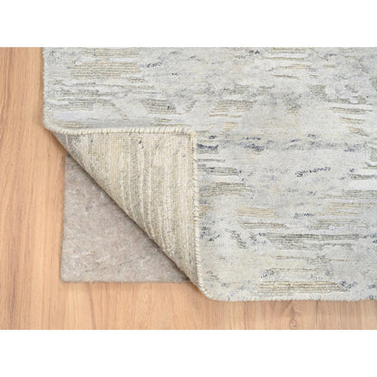 Modern and Contemporary Wool Hand Knotted Rug Grey No Border 2.7X24.3 -O064136