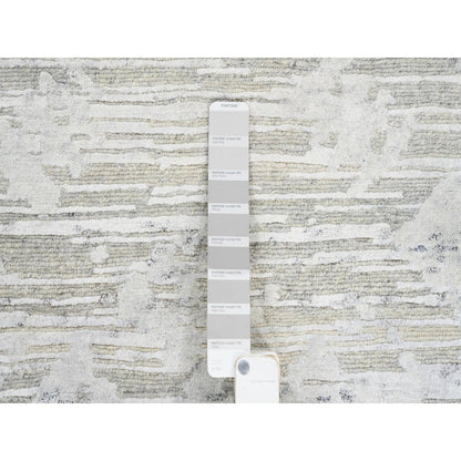 Modern and Contemporary Wool Hand Knotted Rug Grey No Border 2.7X24.3 -O064136