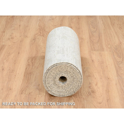 Modern and Contemporary Wool Hand Knotted Rug Grey No Border 2.7X24.3 -O064136