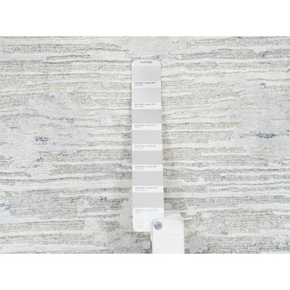 Modern and Contemporary Wool Hand Knotted Rug Grey 2.7x8.3 -O064148