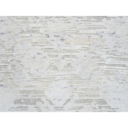 Modern and Contemporary Wool Hand Knotted Rug Grey 2.7x8.3 -O064148