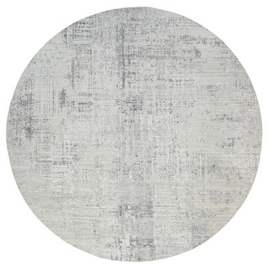 Modern and Contemporary Wool Hand Knotted Rug Grey No Border 13.9X13.9 -O064232
