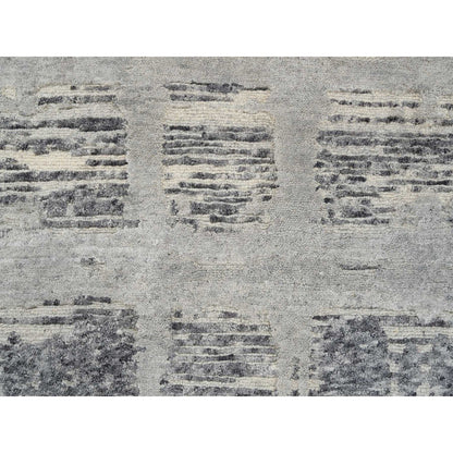 Modern and Contemporary Wool Hand Knotted Rug Grey No Border 2.0X3.1 -O064236