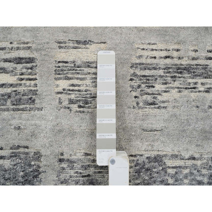 Modern and Contemporary Wool Hand Knotted Rug Grey No Border 2.1X3.1 -O064237
