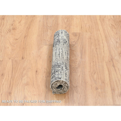 Modern and Contemporary Wool Hand Knotted Rug Grey No Border 2.1X3.1 -O064237