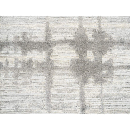 Modern and Contemporary Wool Hand Knotted Rug Ivory No Border 2.0X3.1 -O064239