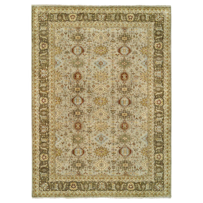 Heriz Wool Hand Knotted Rug Grey Brown 12.0X18.0 -O064335