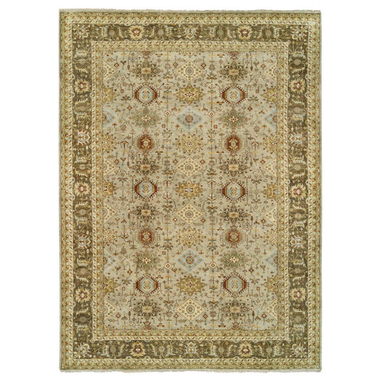 Heriz Wool Hand Knotted Rug Grey Brown 12.0X18.0 -O064335