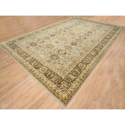 Heriz Wool Hand Knotted Rug Grey Brown 12.0X18.0 -O064335