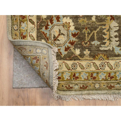 Heriz Wool Hand Knotted Rug Grey Brown 12.0X18.0 -O064335