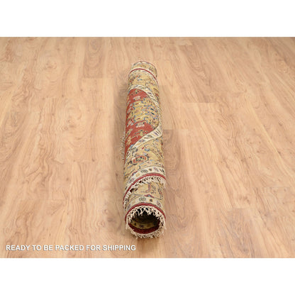 Heriz Wool Hand Knotted Rug Red Gold 6.1X6.1 -O064368