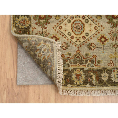 Heriz Wool Hand Knotted Rug Grey Brown 2.8X19.10 -O064379