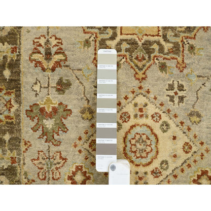 Heriz Wool Hand Knotted Rug Grey Brown 2.8X19.10 -O064379