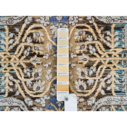 Transitional Wool & Silk Hand Knotted Rug Brown Brown 2.6X10.0 -O064407