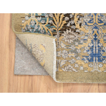 Transitional Wool & Silk Hand Knotted Rug Brown Brown 3.2X5.0 -O064459