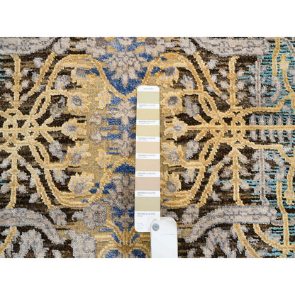 Transitional Wool & Silk Hand Knotted Rug Brown Brown 3.2X5.0 -O064459