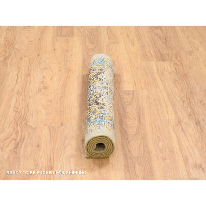 Transitional Wool & Silk Hand Knotted Rug Brown Brown 3.2X5.0 -O064459