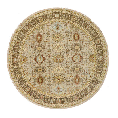 Heriz Wool Hand Knotted Rug Grey Brown 10.0X10.0 -O064485