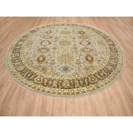 Heriz Wool Hand Knotted Rug Grey Brown 10.0X10.0 -O064485