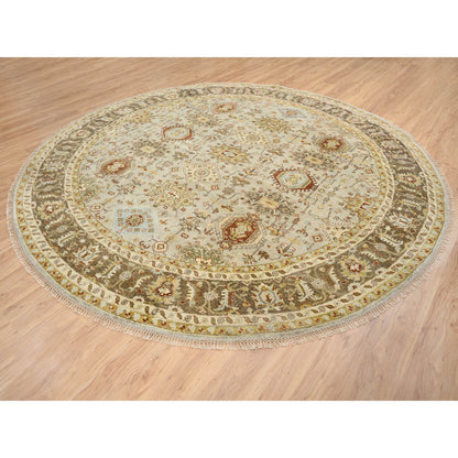 Heriz Wool Hand Knotted Rug Grey Brown 10.0X10.0 -O064485