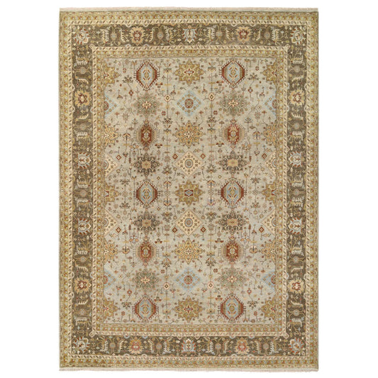 Heriz Wool Hand Knotted Rug Grey Brown 12.1X17.1 -O064492