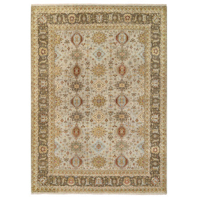Heriz Wool Hand Knotted Rug Grey Brown 12.1X17.1 -O064492