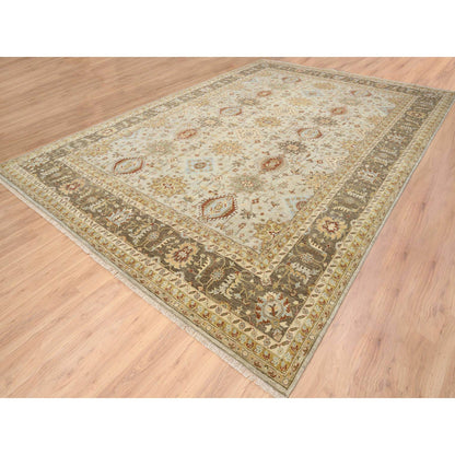 Heriz Wool Hand Knotted Rug Grey Brown 12.1X17.1 -O064492