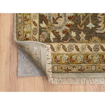Heriz Wool Hand Knotted Rug Grey Brown 12.1X17.1 -O064492