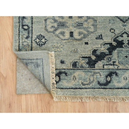 Tribal & Geometric Wool Hand Knotted Rug Grey Light Gray 8.10X11.10 -O064520