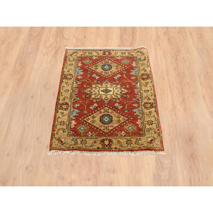 Heriz Wool Hand Knotted Rug Red Gold 2.1X3.0 -O064535
