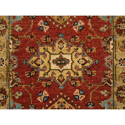 Heriz Wool Hand Knotted Rug Red Gold 2.1X3.0 -O064535