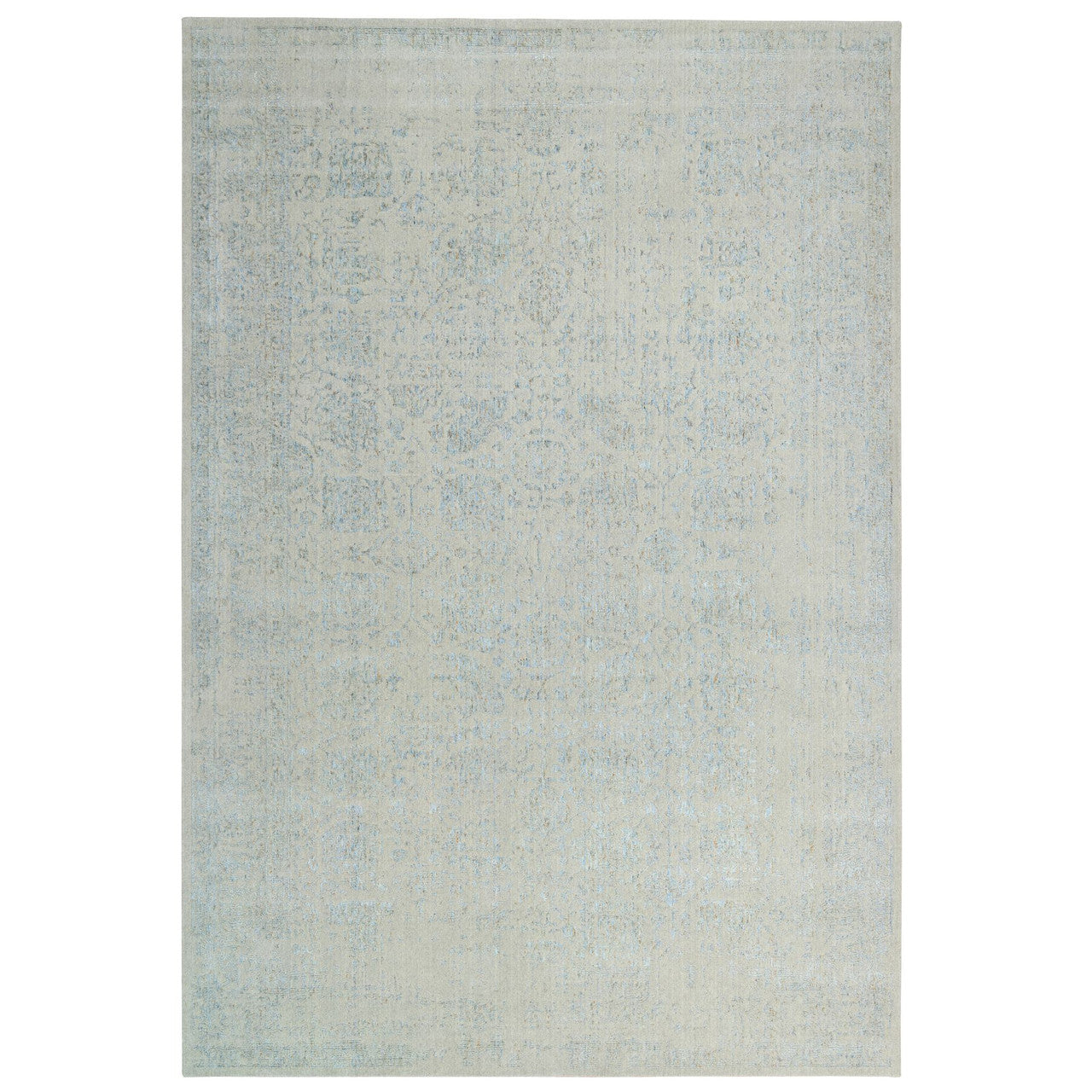 Blue 12'0" x 17'10" Transitional Handloom Wool Rug - Sku: O064545