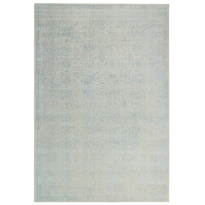 Transitional Wool Hand Loomed Rug Blue No Border 12.0X17.10 -O064545