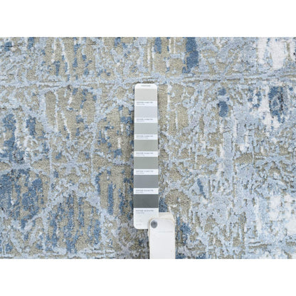 Modern and Contemporary Wool & Silk Hand Knotted Rug Grey No Border 2.8X5.10 -O064562